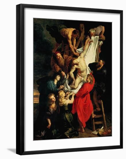 The Descent from the Cross. Central Panel, 1612-1614-Peter Paul Rubens-Framed Giclee Print