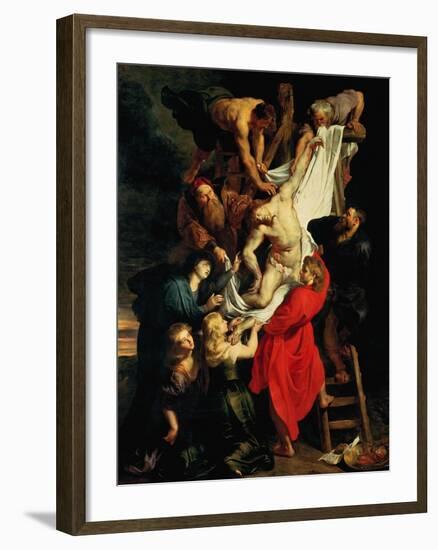 The Descent from the Cross. Central Panel, 1612-1614-Peter Paul Rubens-Framed Giclee Print