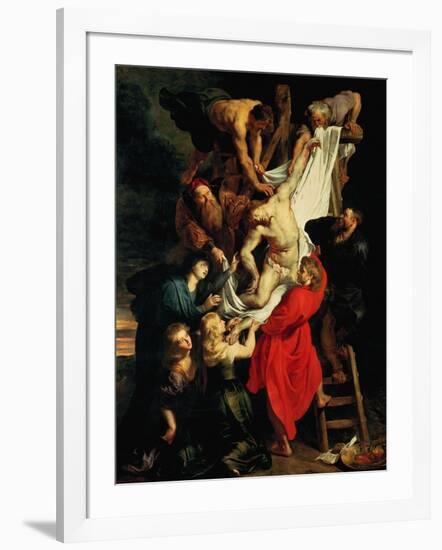 The Descent from the Cross. Central Panel, 1612-1614-Peter Paul Rubens-Framed Giclee Print