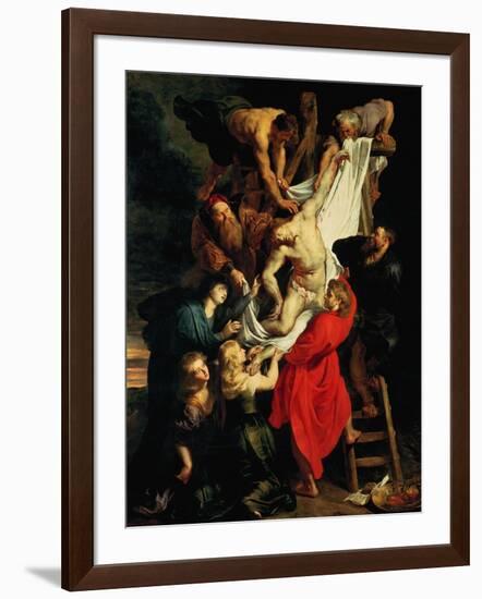 The Descent from the Cross. Central Panel, 1612-1614-Peter Paul Rubens-Framed Giclee Print