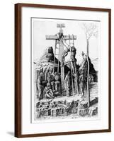 The Descent from the Cross (Engraving)-Andrea Mantegna-Framed Giclee Print