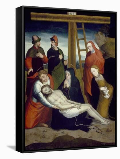 The Descent from the Cross-Juan Correa de Vivar-Framed Stretched Canvas