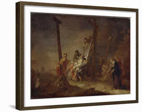 The Descent from the Cross-Johann Rosso Januarius Zick-Framed Giclee Print