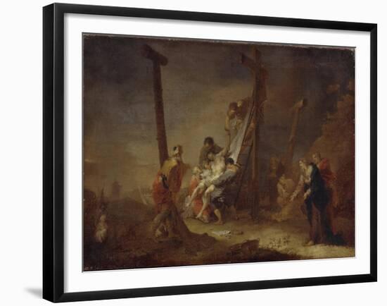 The Descent from the Cross-Johann Rosso Januarius Zick-Framed Giclee Print