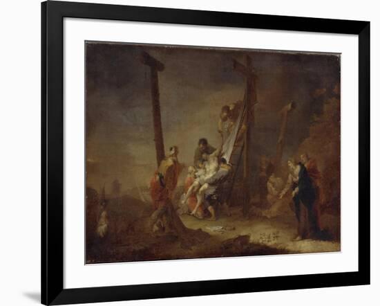 The Descent from the Cross-Johann Rosso Januarius Zick-Framed Giclee Print