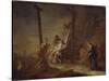 The Descent from the Cross-Johann Rosso Januarius Zick-Stretched Canvas