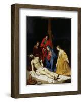 The Descent from the Cross-Nicolas Tournier-Framed Giclee Print