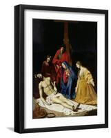 The Descent from the Cross-Nicolas Tournier-Framed Giclee Print