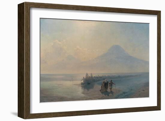 The Descent of Noah from Mount Ararat-Ivan Konstantinovich Aivazovsky-Framed Giclee Print