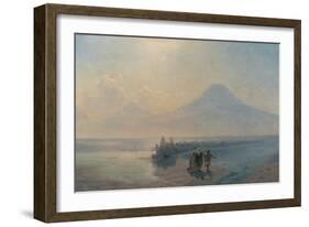 The Descent of Noah from Mount Ararat-Ivan Konstantinovich Aivazovsky-Framed Giclee Print