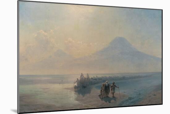 The Descent of Noah from Mount Ararat-Ivan Konstantinovich Aivazovsky-Mounted Giclee Print