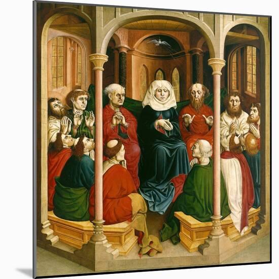 The Descent of the Holy Spirit (Pentecos), the Wings of the Wurzach Altar, 1437-Hans Multscher-Mounted Premium Giclee Print