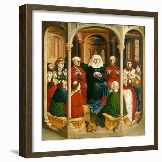 The Descent of the Holy Spirit (Pentecos), the Wings of the Wurzach Altar, 1437-Hans Multscher-Framed Giclee Print