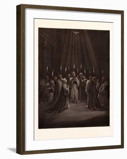 The Descent of the Spirit-Gustave Dore-Framed Giclee Print