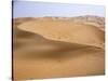 The desert near al-'Ain - the knife blade edges of the dune crests are formed by the wind-Werner Forman-Stretched Canvas