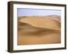 The desert near al-'Ain - the knife blade edges of the dune crests are formed by the wind-Werner Forman-Framed Giclee Print