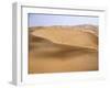 The desert near al-'Ain - the knife blade edges of the dune crests are formed by the wind-Werner Forman-Framed Giclee Print