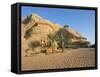 The Desert, Wadi Rum, Jordan, Middle East-Alison Wright-Framed Stretched Canvas