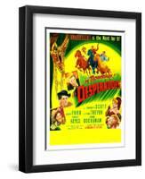 THE DESPERADOES, US poster, left from bottom: Guinn Williams, Glenn Ford, Randolph Scott,-null-Framed Art Print