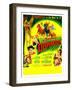 THE DESPERADOES, US poster, left from bottom: Guinn Williams, Glenn Ford, Randolph Scott,-null-Framed Art Print