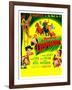 THE DESPERADOES, US poster, left from bottom: Guinn Williams, Glenn Ford, Randolph Scott,-null-Framed Art Print