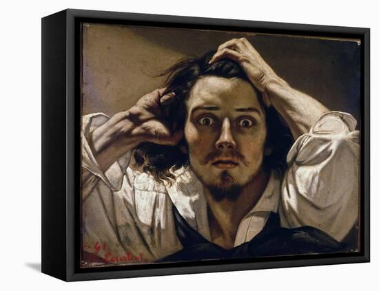 The Desperate Man (Self Portrait), 1843-45 (Oil on Canvas)-Gustave Courbet-Framed Stretched Canvas