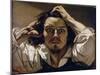 The Desperate Man (Self Portrait), 1843-45 (Oil on Canvas)-Gustave Courbet-Mounted Giclee Print