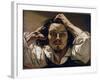 The Desperate Man (Self Portrait), 1843-45 (Oil on Canvas)-Gustave Courbet-Framed Giclee Print