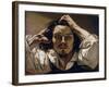 The Desperate Man (Self Portrait), 1843-45 (Oil on Canvas)-Gustave Courbet-Framed Giclee Print