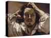 The Desperate Man (Self-Portrait) by Gustave Courbet-null-Stretched Canvas