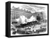 The Destroyed Vendome Column; Paris Commune, 1871-null-Framed Stretched Canvas