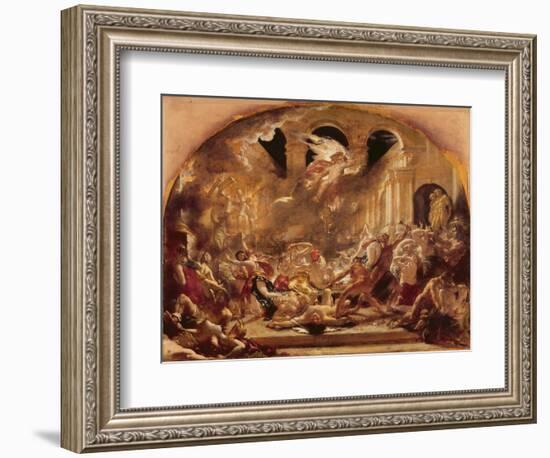 The Destroying Angel and Daemons of Evil Interrupting the Orgies of the Vicious and Intemperate-William Etty-Framed Giclee Print