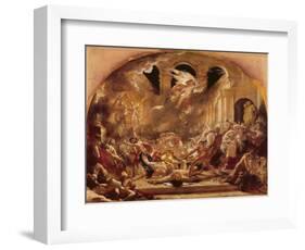 The Destroying Angel and Daemons of Evil Interrupting the Orgies of the Vicious and Intemperate-William Etty-Framed Giclee Print