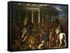 The Destruction and the Sack of the Temple of Jerusalem, 1625-26-Nicolas Poussin-Framed Stretched Canvas