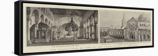 The Destruction by Fire of the Great Mosque at Damascus-null-Framed Stretched Canvas