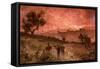 The destruction of Jerusalem by Nebuzar-Adan - Bible-William Brassey Hole-Framed Stretched Canvas