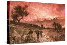 The Destruction of Jerusalem by Nebuzar-Adan-William Brassey Hole-Stretched Canvas