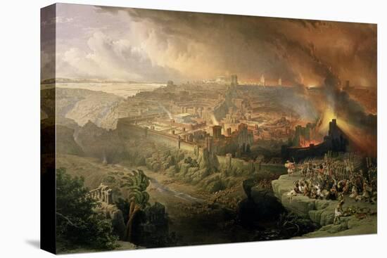 The Destruction of Jerusalem in 70 AD-David Roberts-Stretched Canvas