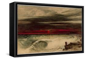 The Destruction of Pharaoh's Host, 1836 (W/C, Oil and Ink on Paper)-John Martin-Framed Stretched Canvas