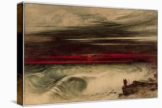 The Destruction of Pharaoh's Host, 1836 (W/C, Oil and Ink on Paper)-John Martin-Stretched Canvas