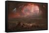 The Destruction of Pompei and Herculaneum-John Martin-Framed Stretched Canvas