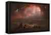 The Destruction of Pompei and Herculaneum-John Martin-Framed Stretched Canvas