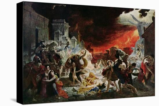 The Destruction of Pompeii in 79 AD-Karl Pawlowitsh Bruelow-Stretched Canvas