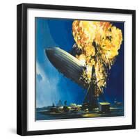 The Destruction of the Hindenburg-null-Framed Giclee Print