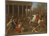 The Destruction of the Temple of Jerusalem by Emperor Titus, 1638-Nicolas Poussin-Mounted Giclee Print