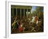 The Destruction of the Temples in Jerusalem by Titus, circa 1638/39-Nicolas Poussin-Framed Giclee Print