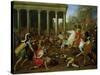 The Destruction of the Temples in Jerusalem by Titus, circa 1638/39-Nicolas Poussin-Stretched Canvas