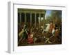 The Destruction of the Temples in Jerusalem by Titus, circa 1638/39-Nicolas Poussin-Framed Giclee Print