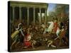 The Destruction of the Temples in Jerusalem by Titus, circa 1638/39-Nicolas Poussin-Stretched Canvas