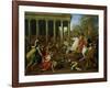 The Destruction of the Temples in Jerusalem by Titus, circa 1638/39-Nicolas Poussin-Framed Giclee Print